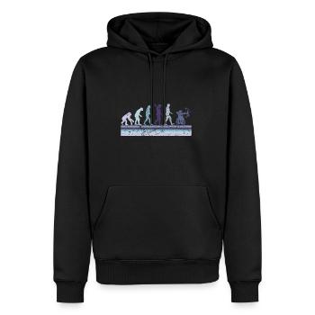 Evolution of Wheelchair Archery Weelchair - Männer Premium Bio Hoodie - Schwarz - Vorne - Nico (187cm)