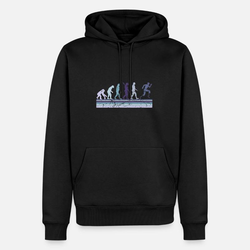 Evolution of Para Running - Männer Premium Bio Hoodie - Schwarz