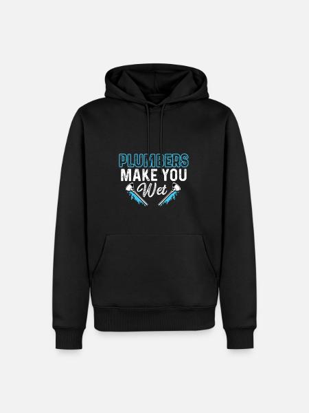 Mache dich nass Fröhlicher Arbeiter Geschenk - Männer Premium Bio Hoodie - Schwarz