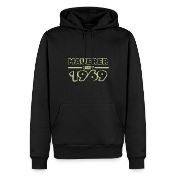 Jahr 1969 - Männer Premium Bio Hoodie - Schwarz - Vorne - Nico (187cm)
