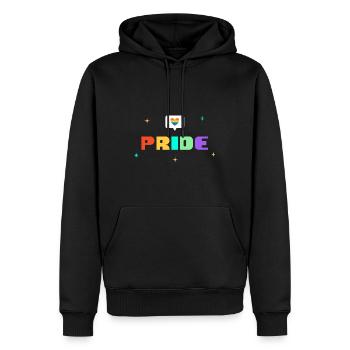 PRIDE Emoji - Sweat à capuche Premium bio Homme - noir - Devant - Nico (187cm)