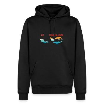 Ich Meine Follower Wal Wale Tauchen Taucher - Männer Premium Bio Hoodie - Schwarz - Vorne - Nico (187cm)