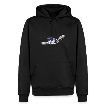 Meeresschildkröte Kopfhörer Sonnenbrille Schildkrö - Männer Premium Bio Hoodie - Schwarz - Vorne - Nico (187cm)