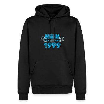 Jahr 1999 - Männer Premium Bio Hoodie - Schwarz - Vorne - Nico (187cm)