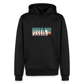 Fishing Evolution Dad Fisherman for Father's Day - Männer Premium Bio Hoodie - Schwarz - Vorne - Nico (187cm)