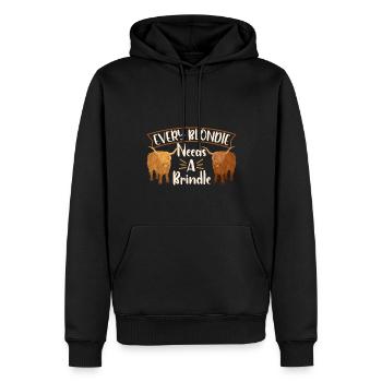 Scottish Highland Cattle Cow - Männer Premium Bio Hoodie - Schwarz - Vorne - Nico (187cm)
