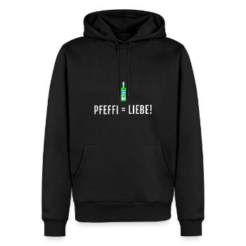 Pfefferminz Likör Pfeffi Vatertag Sauf - Männer Premium Bio Hoodie - Schwarz - Vorne - Nico (187cm)