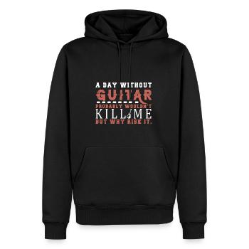 Gitarre Musik Gitarisst Gitarren Spruch - Männer Premium Bio Hoodie - Schwarz - Vorne - Nico (187cm)