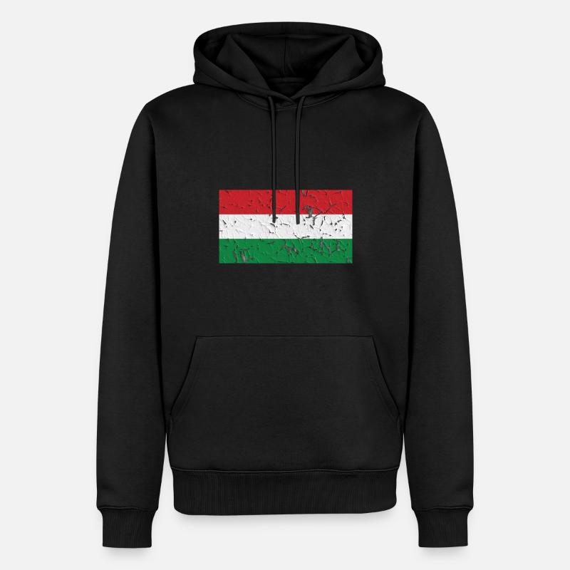 Ungarn - Männer Premium Bio Hoodie - Schwarz