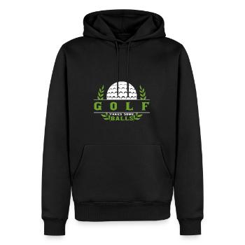 Golf Geschenk Witz Golfspieler Golfer - Männer Premium Bio Hoodie - Schwarz - Vorne - Nico (187cm)
