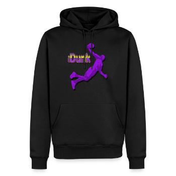 BasketBall - Sweat à capuche Premium bio Homme - noir - Devant - Nico (187cm)