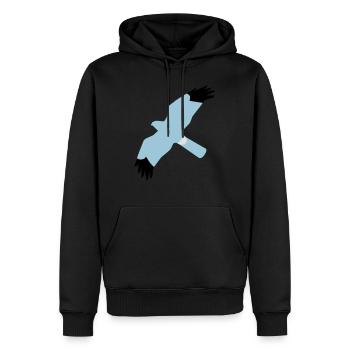 BAWC HHD Splat Design v3F - Men’s Premium Organic Hoodie - black - Front - Nico (187cm)