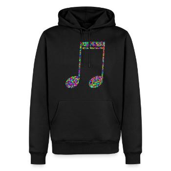 Musiknote - Männer Premium Bio Hoodie - Schwarz - Vorne - Nico (187cm)