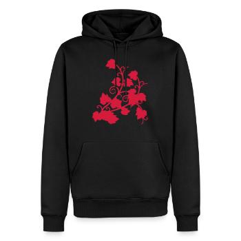 flower Leaf Wein Ranke Blatt 1 - Männer Premium Bio Hoodie - Schwarz - Vorne - Nico (187cm)