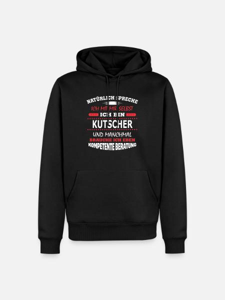 KUTSCHER - Männer Premium Bio Hoodie - Schwarz