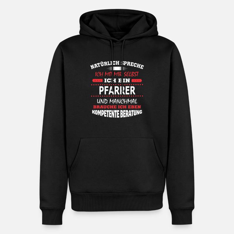 PFARRER - Männer Premium Bio Hoodie - Schwarz