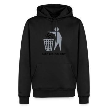 KEEP BRITAIN TIDY - Men’s Premium Organic Hoodie - black - Front - Nico (187cm)