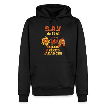 aperos Sonne Urlaub sav Alkohol Zunge - Männer Premium Bio Hoodie - Schwarz - Vorne - Nico (187cm)