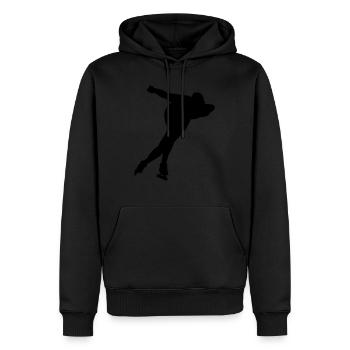schlittschuhlaufen - Männer Premium Bio Hoodie - Schwarz - Vorne - Nico (187cm)