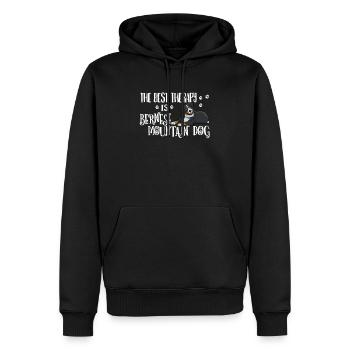 Bouvier bernois - Sweat à capuche Premium bio Homme - noir - Devant - Nico (187cm)