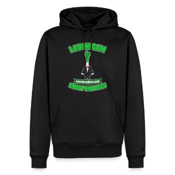 JGA Lauchigam Bräutigam Junggesellenabschied - Männer Premium Bio Hoodie - Schwarz - Vorne - Nico (187cm)
