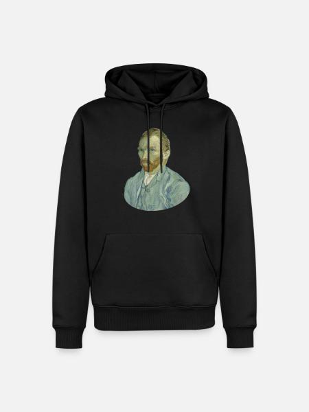 Vincent van Gogh Selvportræt Selvbillede Vincent - Herre Premium økologisk hoodie - sort