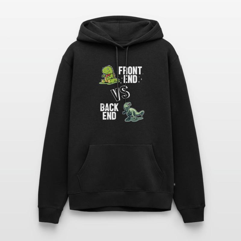 Frontend vs. Backend Developer Developer Coder Männer Premium Bio Hoodie