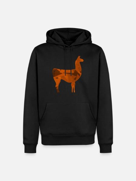 Lama, Lamas, Inca, Inca, Peru, Andes, Alpaca, Alp - Men’s Premium Organic Hoodie - black