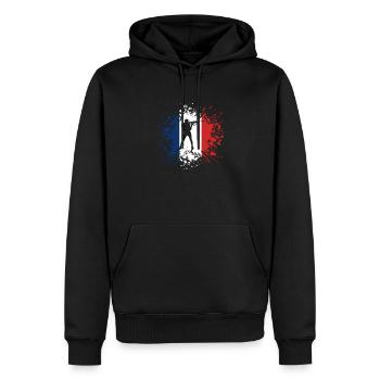 Cadeau Du Biathlon Pour Les Amateurs De Sports - Sweat à capuche Premium bio Homme - noir - Devant - Nico (187cm)