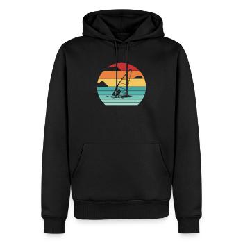 Sports Nautiques Planche À Voile Surfers Windsurf - Sweat à capuche Premium bio Homme - noir - Devant - Nico (187cm)