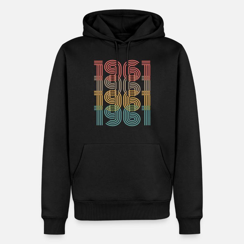 millésime 1961 - Sweat à capuche Premium bio Homme - noir