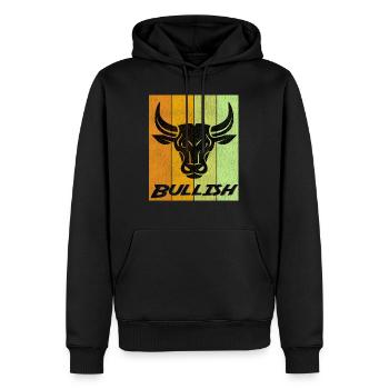 Börse lustiger Spruch Geschenk Bulle Aktien Invest - Männer Premium Bio Hoodie - Schwarz - Vorne - Nico (187cm)
