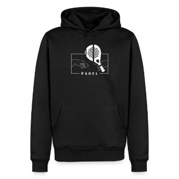 Michel-Ange Création Du Padel Adam Padel Paddle - Sweat à capuche Premium bio Homme - noir - Devant - Nico (187cm)