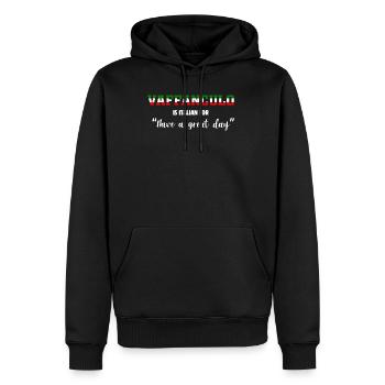 Drôle italien Vaffanculo est italien - Sweat à capuche Premium bio Homme - noir - Devant - Nico (187cm)
