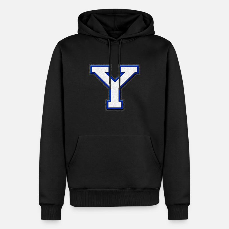 Varsity Y Yale - Männer Premium Bio Hoodie - Schwarz