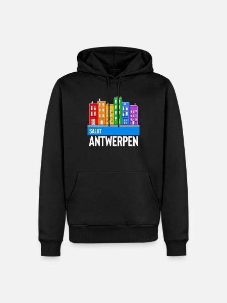 Antwerpen - Sweat à capuche Premium bio Homme - noir