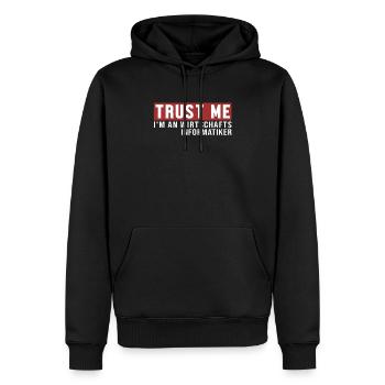Trust Me I'm Wirtschaftsinformatiker - Männer Premium Bio Hoodie - Schwarz - Vorne - Nico (187cm)