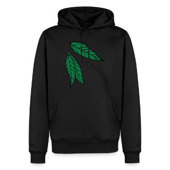 la nature verte laisse c2 - Sweat à capuche Premium bio Homme - noir - Devant - Nico (187cm)