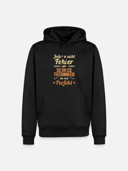 Servicetechniker sind Perfekt Techniker - Männer Premium Bio Hoodie - Schwarz