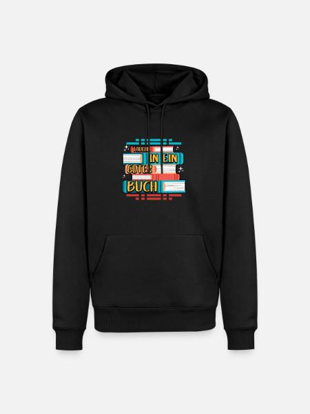 Buch Bücher Tauche in ein gutes Buch - Männer Premium Bio Hoodie - Schwarz