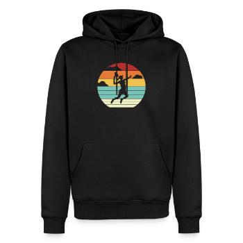 Paddleball Paddle Tennis Padel Tennis - Männer Premium Bio Hoodie - Schwarz - Vorne - Nico (187cm)