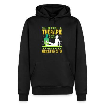 Physiotherapy don't mess with me I will - Men’s Premium Organic Hoodie - black - Front - Nico (187cm)