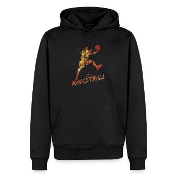 Basketball Vintage Basketball Geschenkidee Slam Du - Männer Premium Bio Hoodie - Schwarz - Vorne - Nico (187cm)