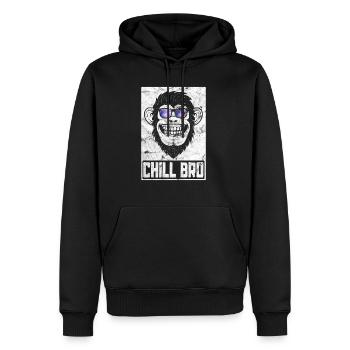 Chill Bro - Cooler Affe mit Sonnebrille Geschenkid - Männer Premium Bio Hoodie - Schwarz - Vorne - Nico (187cm)