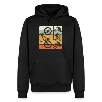 MTB Kleidung Kinder, Erwachsene MTB Geschenk Mount - Männer Premium Bio Hoodie - Schwarz - Vorne - Nico (187cm)
