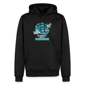 Informatik Programmierer Informatiker Hardware Sof - Männer Premium Bio Hoodie - Schwarz - Vorne - Nico (187cm)