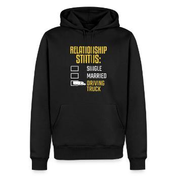 Truck Driver Relationship Status Driving Truck - Men’s Premium Organic Hoodie - black - Front - Nico (187cm)