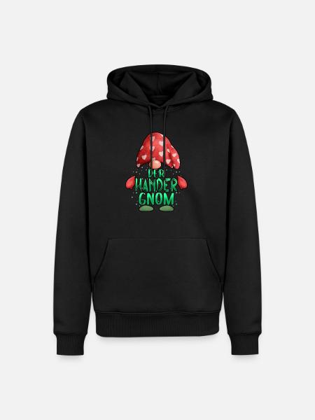 Wandern Wanderer Der Wander Gnom - Männer Premium Bio Hoodie - Schwarz
