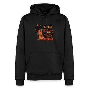 Violine Ich spiele Bratsche mit dem Charme der - Männer Premium Bio Hoodie - Schwarz - Vorne - Nico (187cm)