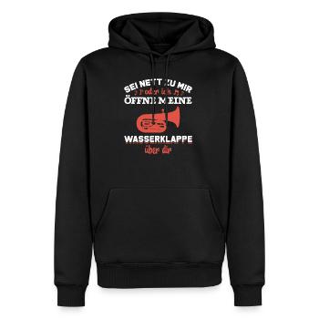 witziger Spruch Tuba - Männer Premium Bio Hoodie - Schwarz - Vorne - Nico (187cm)